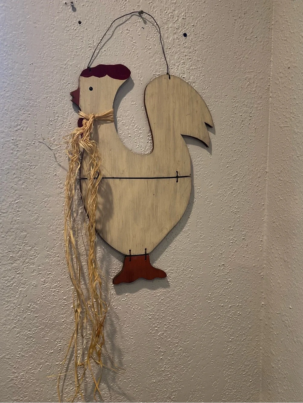 Vintage Rustic Wooden Rooster Wall Decor